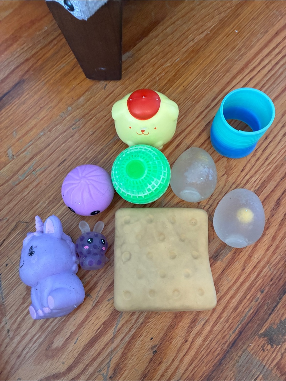 Assorted Kids Squeeze & Stack Toy Set - Purple, Yellow, Green, Blue